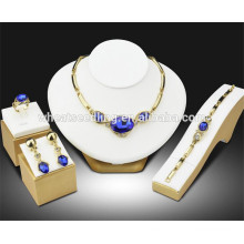 Handcraft azul diamante indiano nupcial africano jóias jóias moda